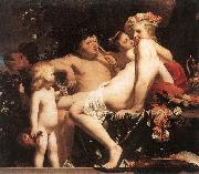 EVERDINGEN, Caesar van Bacchus with Two Nymphs and Cupid fg oil